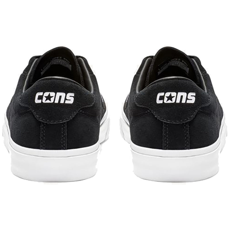 Converse Cons Louie Lopez Pro Ox Black/Black/White back heel view
