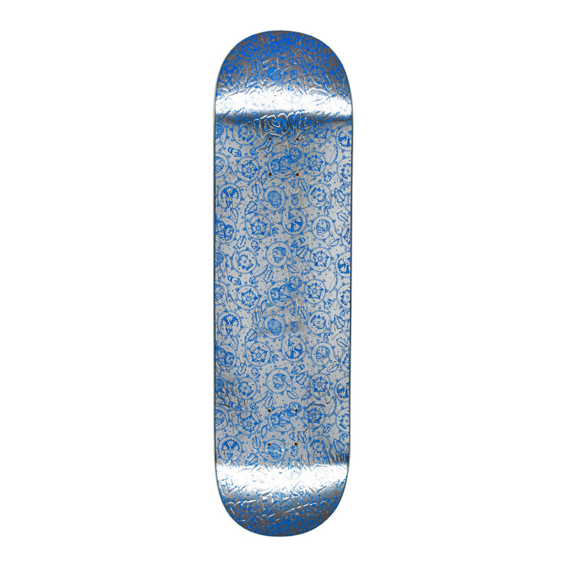Fucking Awesome Deck Flower Face Silver/Blue 8.38" Bottom View