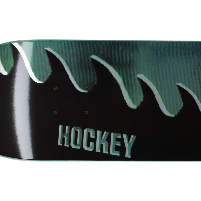 Hockey Deck Ben Saw 8.38" bottom graphic close up