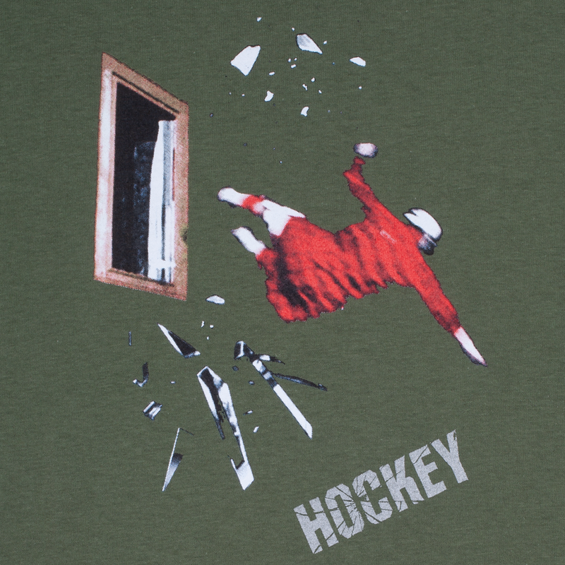 Hockey T-Shirt Professional Use Army Green close up of graphic