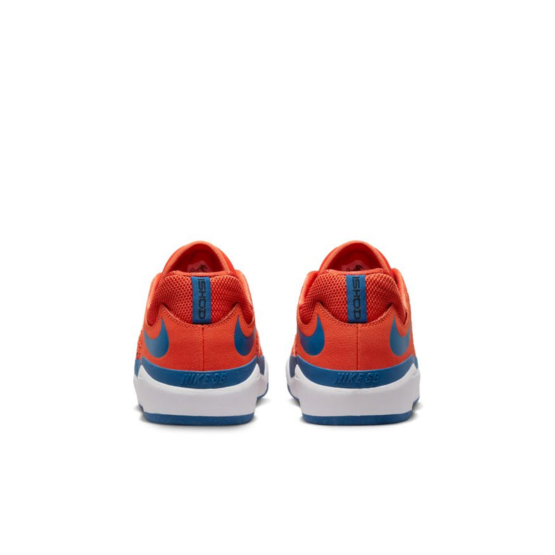 Nike SB Ishod Premium Orange/Blue Jay-Orange-Black heel shot both shoes