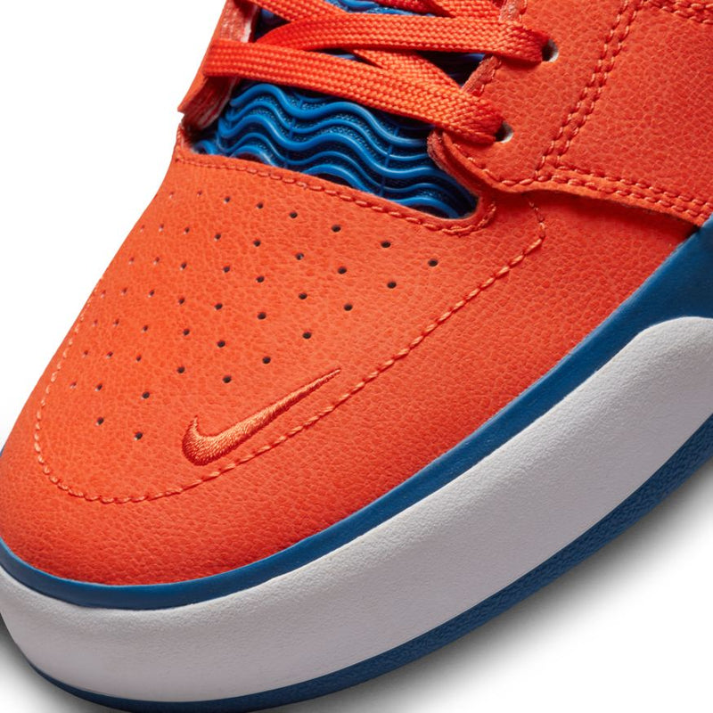 Nike SB Ishod Premium Orange/Blue Jay-Orange-Black toe box detail