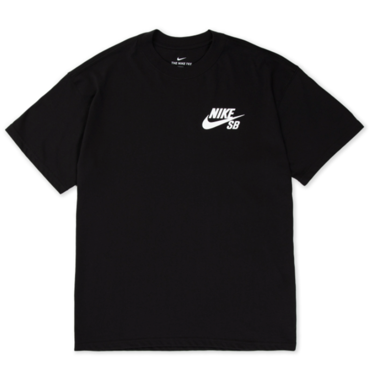 Nike SB T-Shirt Logo Black/White front view