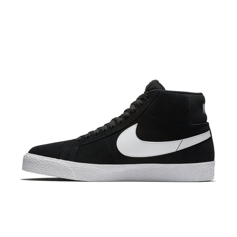 Nike SB Zoom Blazer Mid Black/White-White-White in step view