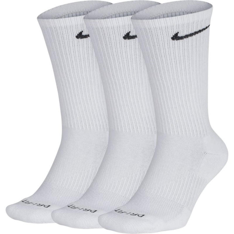 Nike SB Socks Everyday Plus Cushioned Crew 3 Pack White size Large