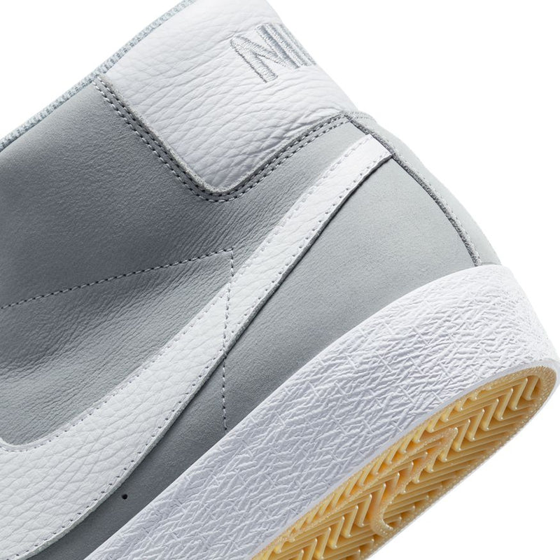 Nike SB Zoom Blazer Mid ISO Wolf Grey/White-Wolf Grey heel detail