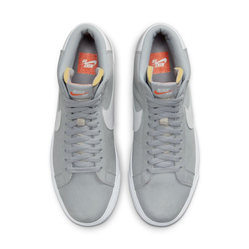 Nike SB Zoom Blazer Mid ISO Wolf Grey/White-Wolf Grey top down view