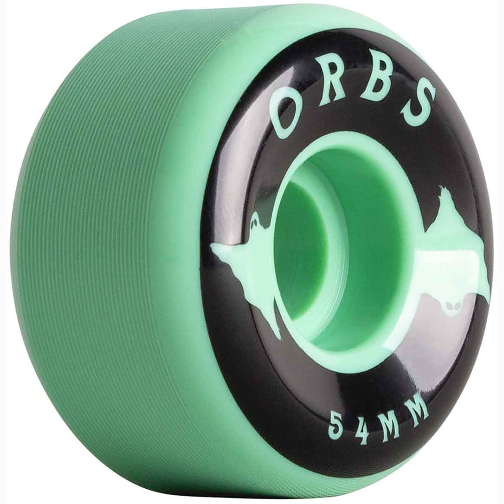 Orbs Wheels Specters Solids Mint 54mm angled tread view
