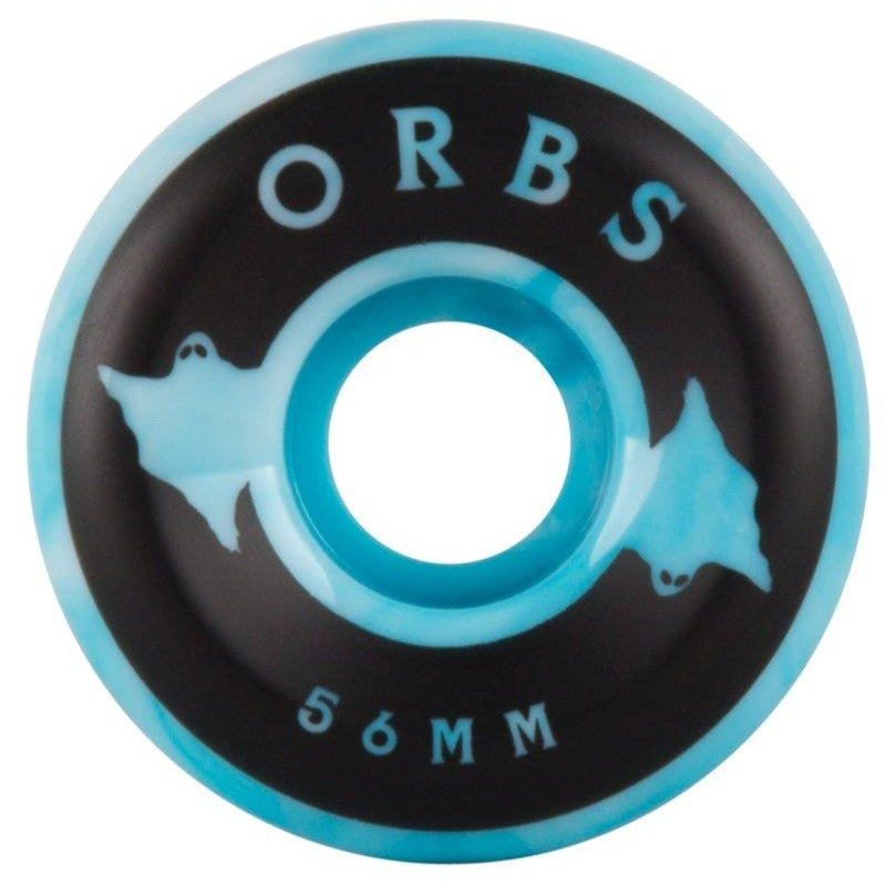 Orbs Wheels Specters Swirls Blue/White 56mm side view