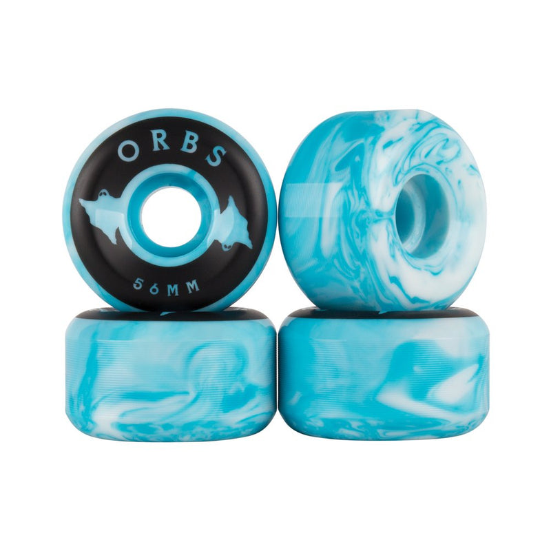 Orbs Wheels Specters Swirls Blue/White 56mm set of four view