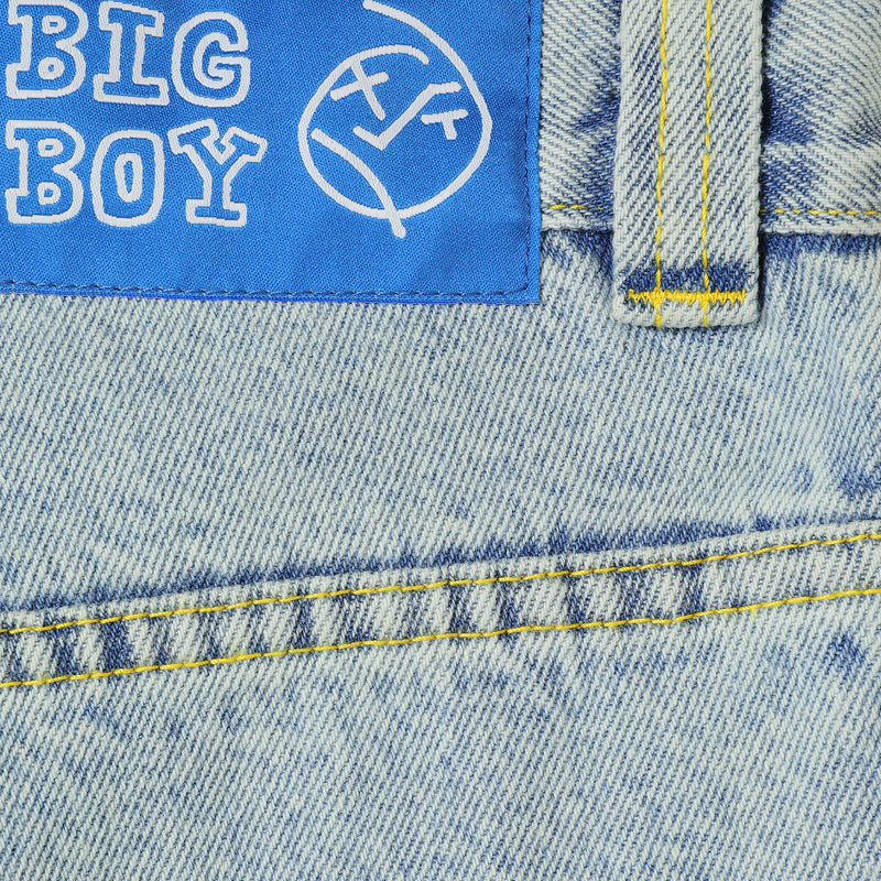 Polar Big Boy Jeans Light Blue back label detail shot