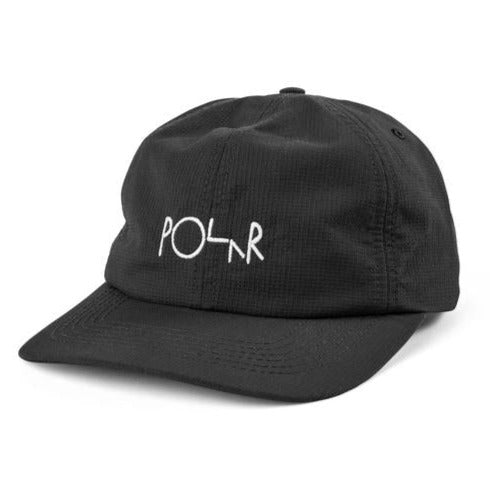 Polar 6 Panel Hat Lightweight Black front