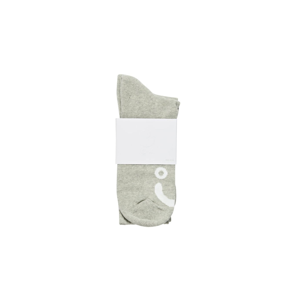 Polar Socks Happy Sad Heather Grey with packaging