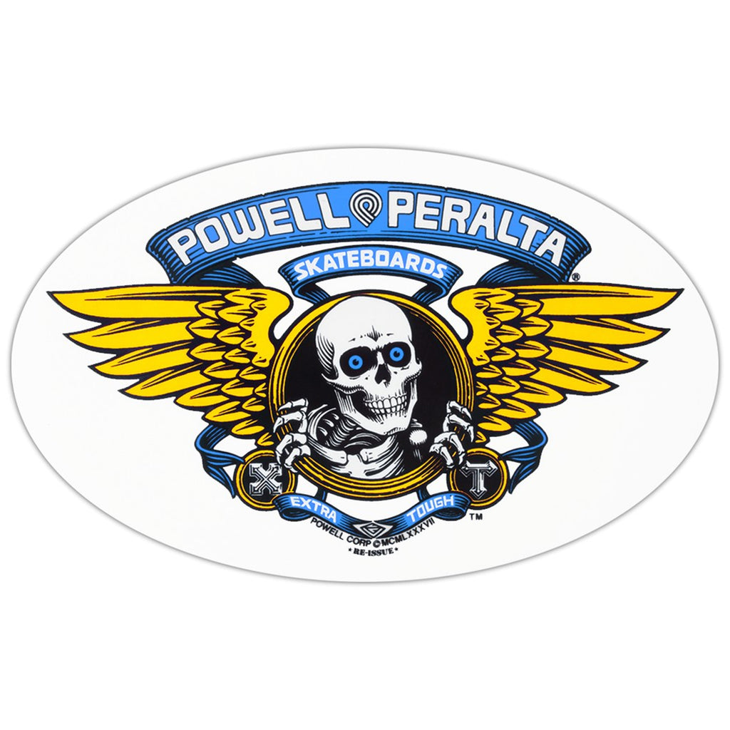 Powell Peralta Die Cut Sticker Winged Ripper Blue