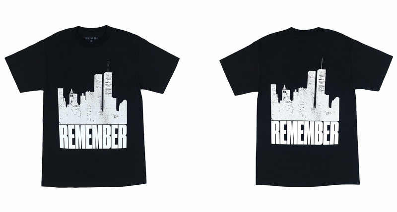 Quasi T-Shirt Remember Black front and back view