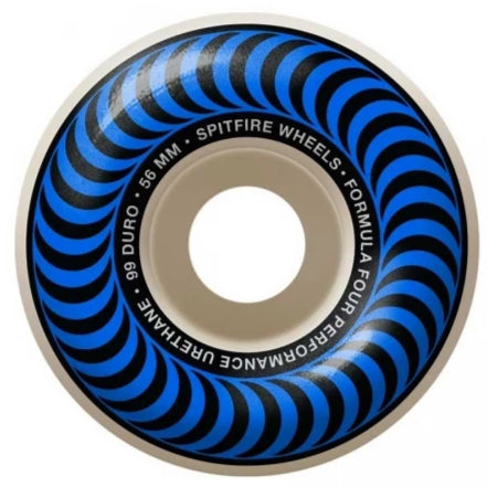 Spitfire Wheels F4 Classic Blue 56mm 99D side view