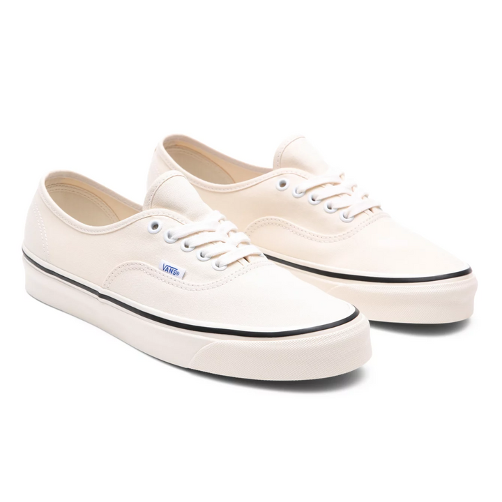 Vans OG Authentic 44 DX (Anaheim Factory) Classic White front side view of pair