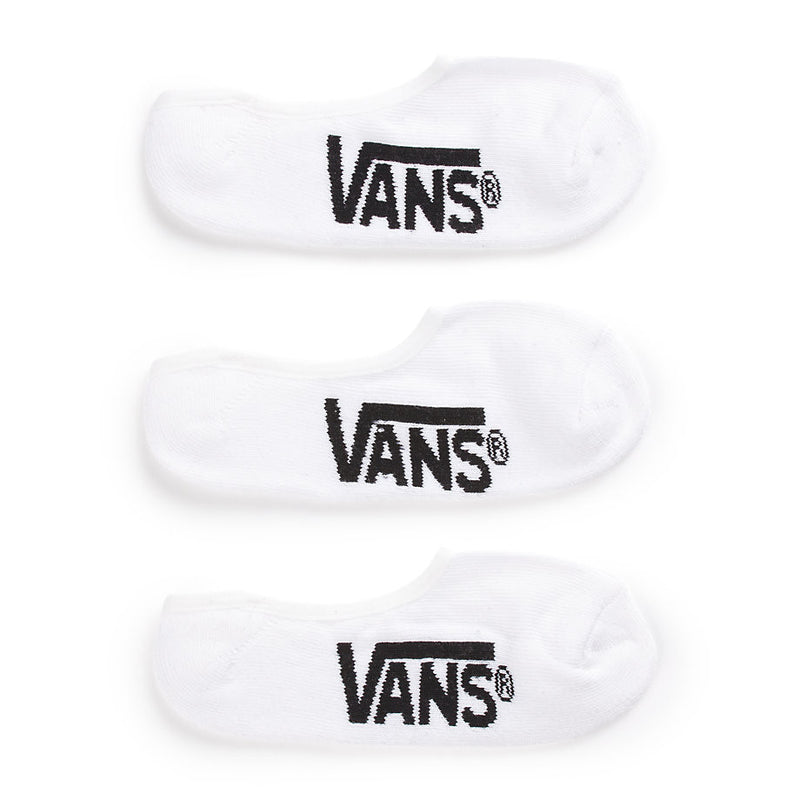 Vans Socks Super No Show 3 Pack White Size 6.5 - 9