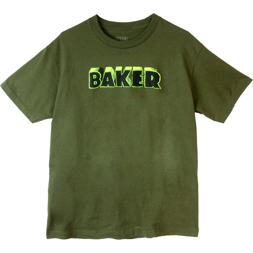 Baker Bold T-Shirt Military Green front view
