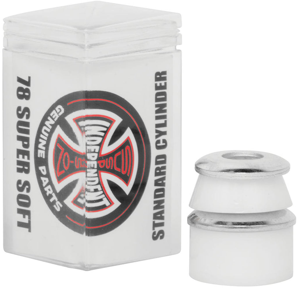 Independent Bushings Standard Cylinder Super Soft 78a white 4 bushings and washers