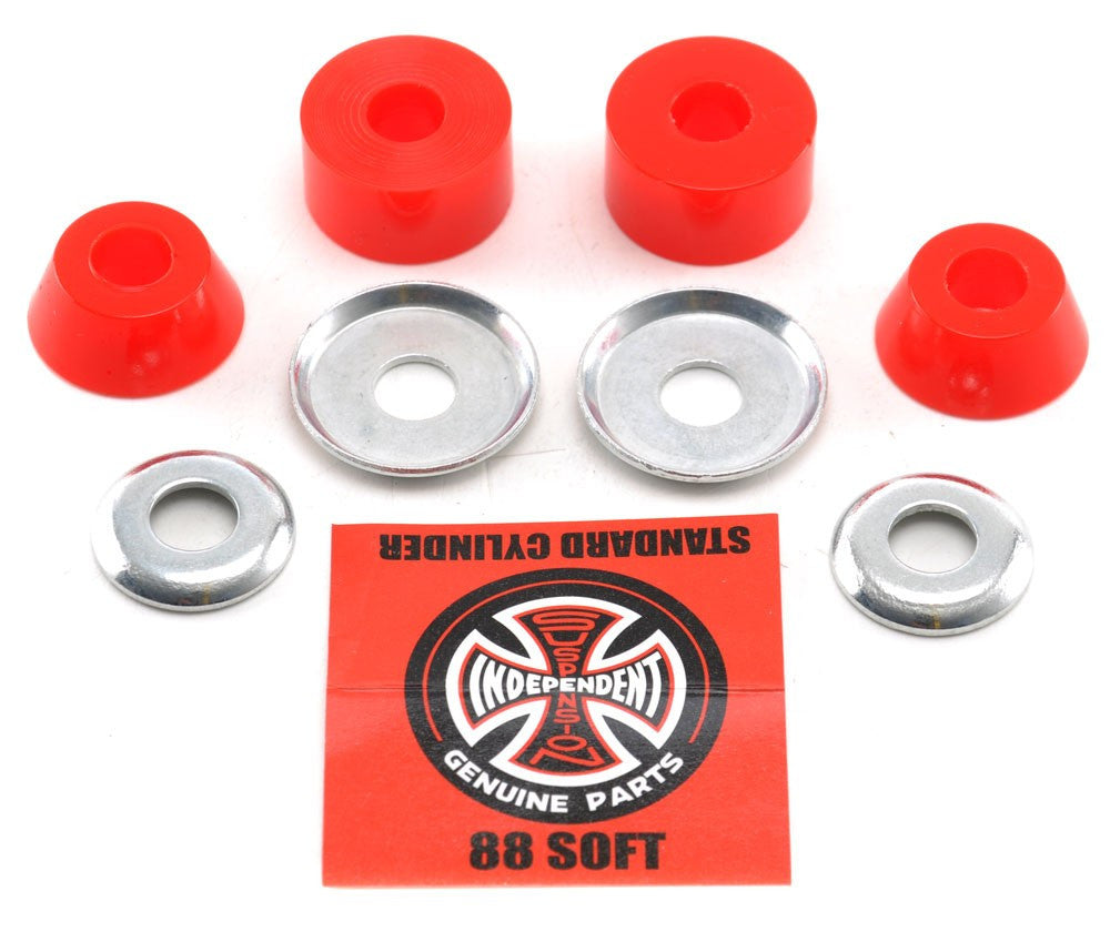 Independent Bushings Standard Cylinder Soft 88a red with four washers